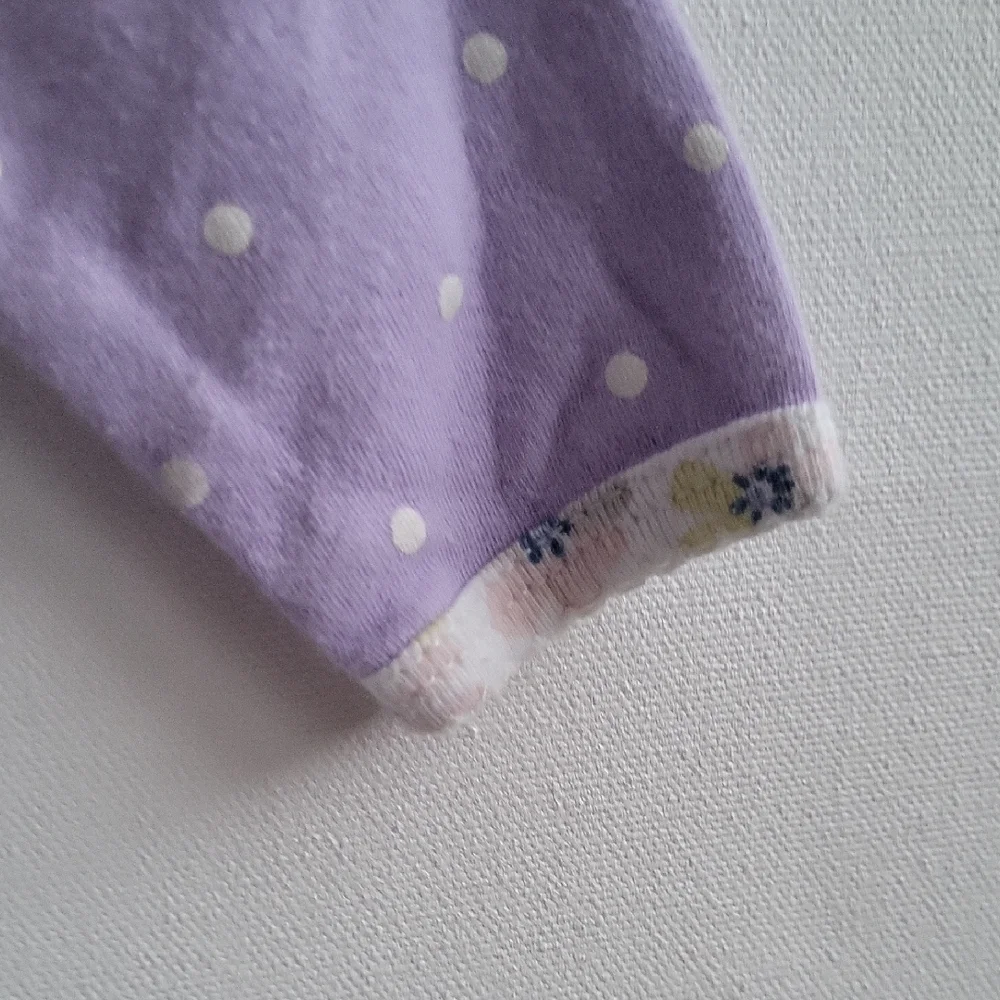 6m Carter's Lavender Baby Footie with Floral Accents